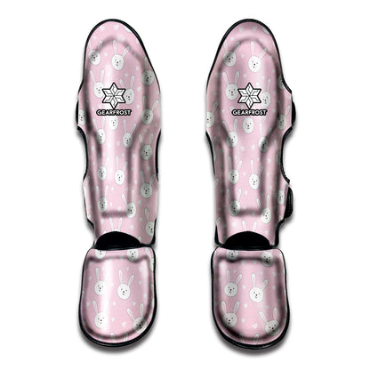 Pink Rabbit Pattern Print Muay Thai Shin Guard
