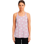 Pink Rabbit Pattern Print Women's Racerback Tank Top