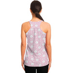 Pink Rabbit Pattern Print Women's Racerback Tank Top