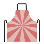 Pink Radial Rays Print Apron