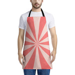 Pink Radial Rays Print Apron