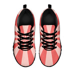 Pink Radial Rays Print Black Sneakers