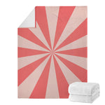 Pink Radial Rays Print Blanket