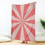 Pink Radial Rays Print Blanket