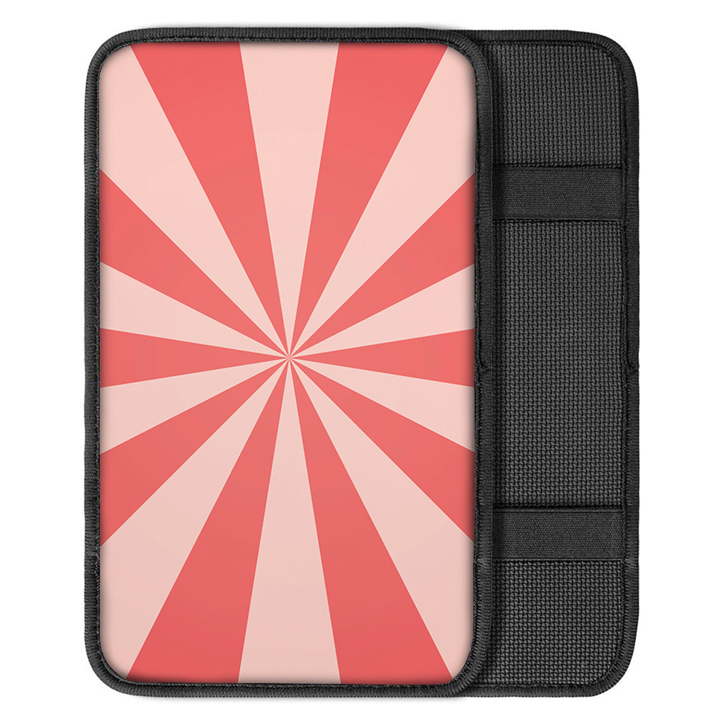 Pink Radial Rays Print Car Center Console Cover