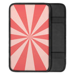 Pink Radial Rays Print Car Center Console Cover