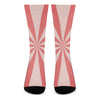 Pink Radial Rays Print Crew Socks