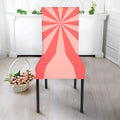 Pink Radial Rays Print Dining Chair Slipcover