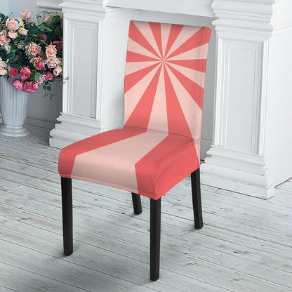 Pink Radial Rays Print Dining Chair Slipcover