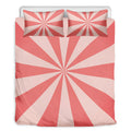 Pink Radial Rays Print Duvet Cover Bedding Set