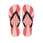 Pink Radial Rays Print Flip Flops