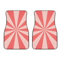 Pink Radial Rays Print Front Car Floor Mats