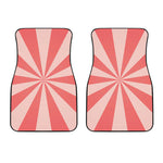 Pink Radial Rays Print Front Car Floor Mats