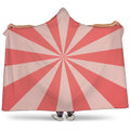 Pink Radial Rays Print Hooded Blanket