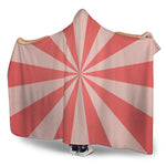 Pink Radial Rays Print Hooded Blanket
