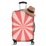 Pink Radial Rays Print Luggage Cover