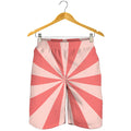 Pink Radial Rays Print Men's Shorts