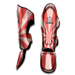 Pink Radial Rays Print Muay Thai Shin Guard