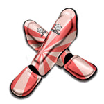 Pink Radial Rays Print Muay Thai Shin Guard