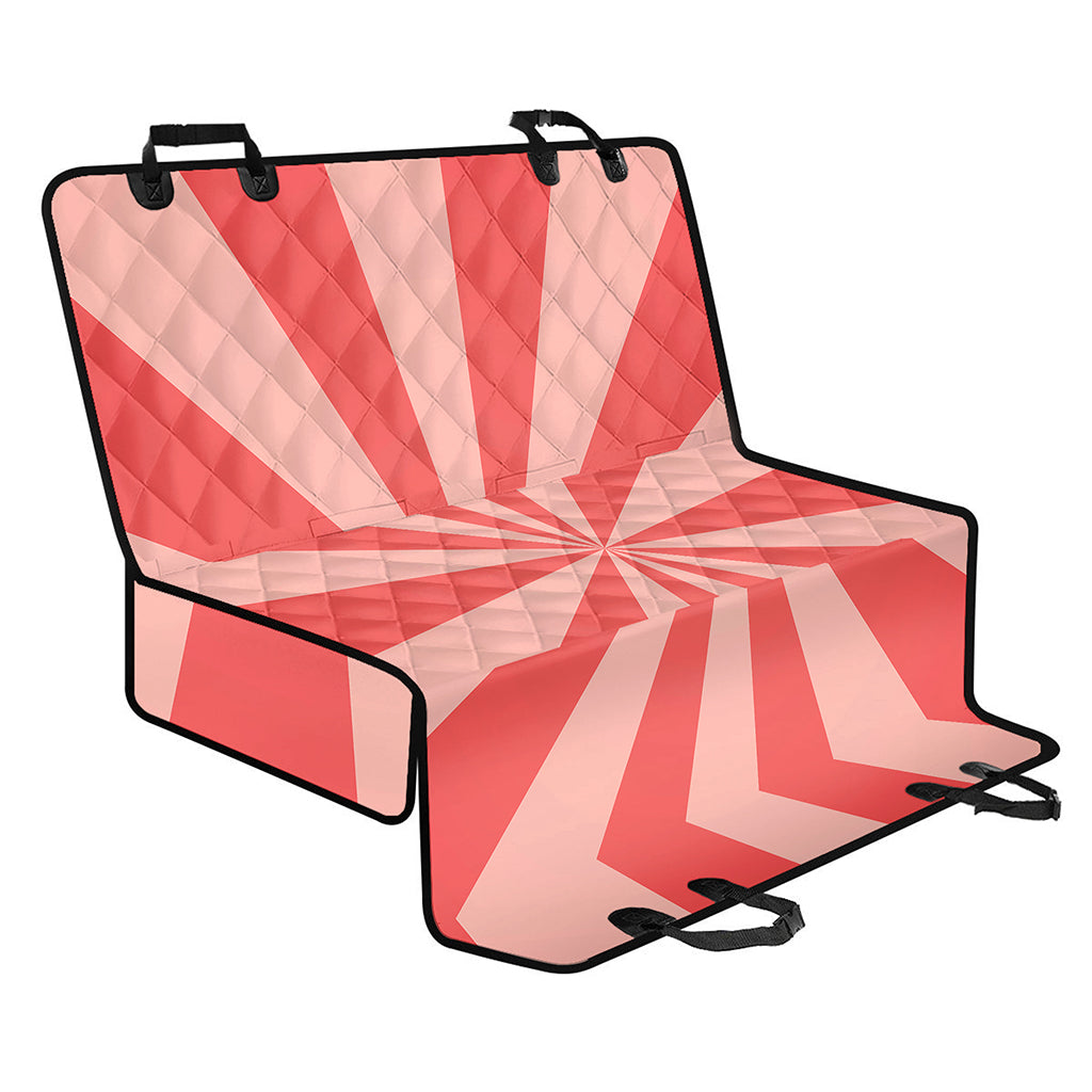 Pink Radial Rays Print Pet Car Back Seat Cover