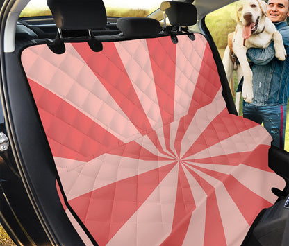 Pink Radial Rays Print Pet Car Back Seat Cover