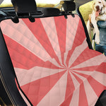 Pink Radial Rays Print Pet Car Back Seat Cover