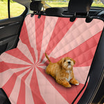 Pink Radial Rays Print Pet Car Back Seat Cover