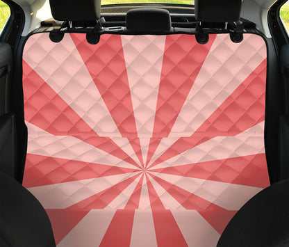 Pink Radial Rays Print Pet Car Back Seat Cover