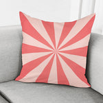 Pink Radial Rays Print Pillow Cover
