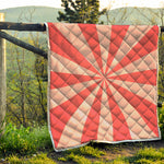 Pink Radial Rays Print Quilt