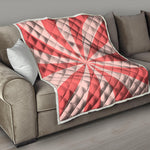 Pink Radial Rays Print Quilt
