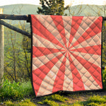 Pink Radial Rays Print Quilt
