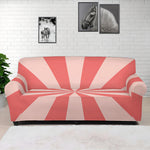Pink Radial Rays Print Sofa Cover