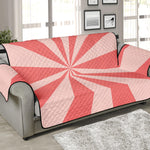 Pink Radial Rays Print Sofa Protector