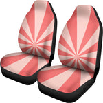 Pink Radial Rays Print Universal Fit Car Seat Covers