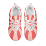 Pink Radial Rays Print White Sneakers