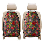 Pink Red Rose Floral Pattern Print Car Seat Organizers