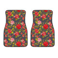 Pink Red Rose Floral Pattern Print Front Car Floor Mats