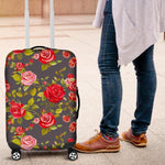 Pink Red Rose Floral Pattern Print Luggage Cover GearFrost