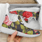 Pink Red Rose Floral Pattern Print Mesh Knit Shoes GearFrost