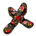 Pink Red Rose Floral Pattern Print Muay Thai Shin Guard