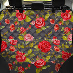 Pink Red Rose Floral Pattern Print Pet Car Back Seat Cover