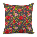 Pink Red Rose Floral Pattern Print Pillow Cover