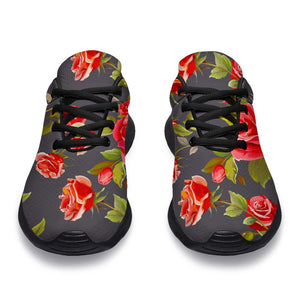 Pink Red Rose Floral Pattern Print Sport Shoes GearFrost