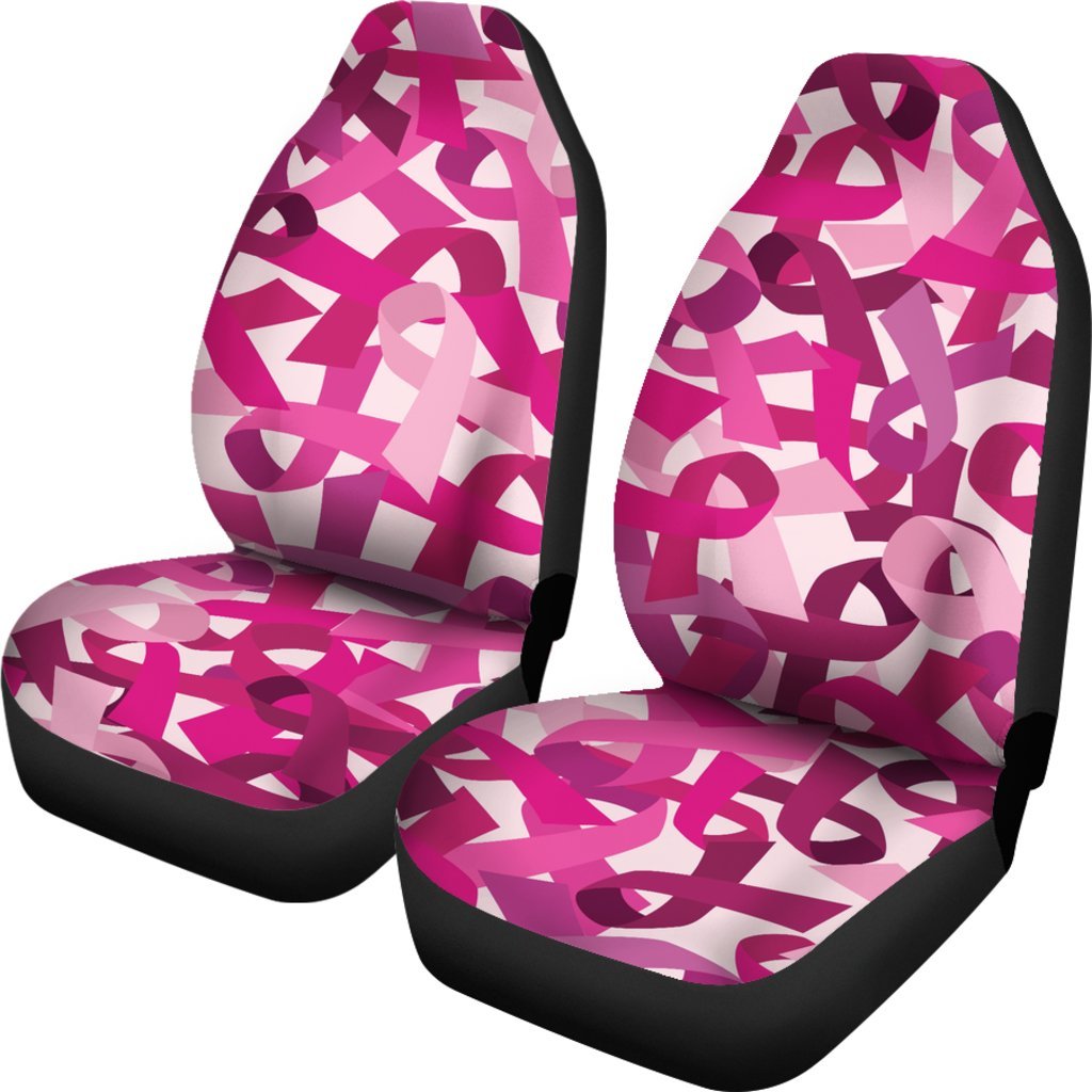 Pink Ribbon Breast Cancer Awareness Universal Fit Car Seat Covers GearFrost