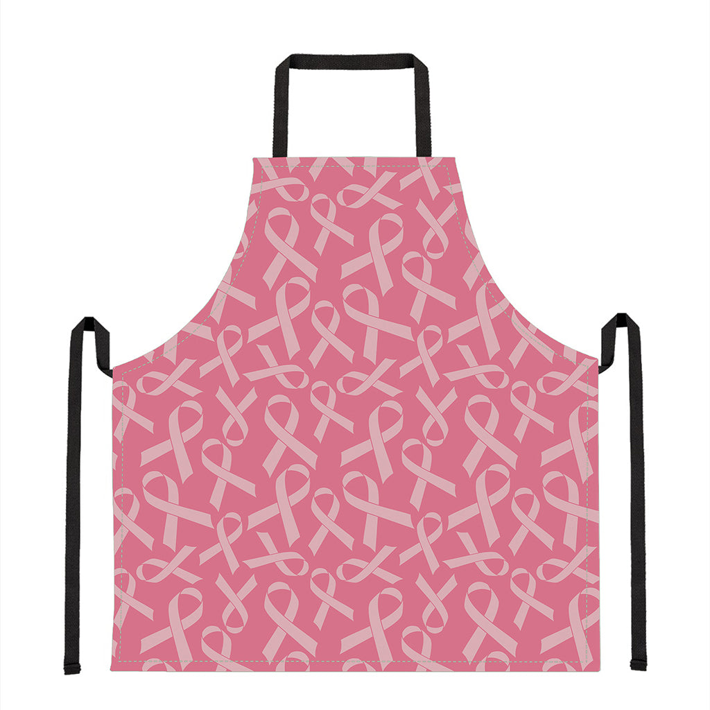 Pink Ribbon Breast Cancer Pattern Print Apron