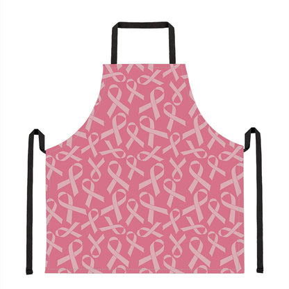 Pink Ribbon Breast Cancer Pattern Print Apron
