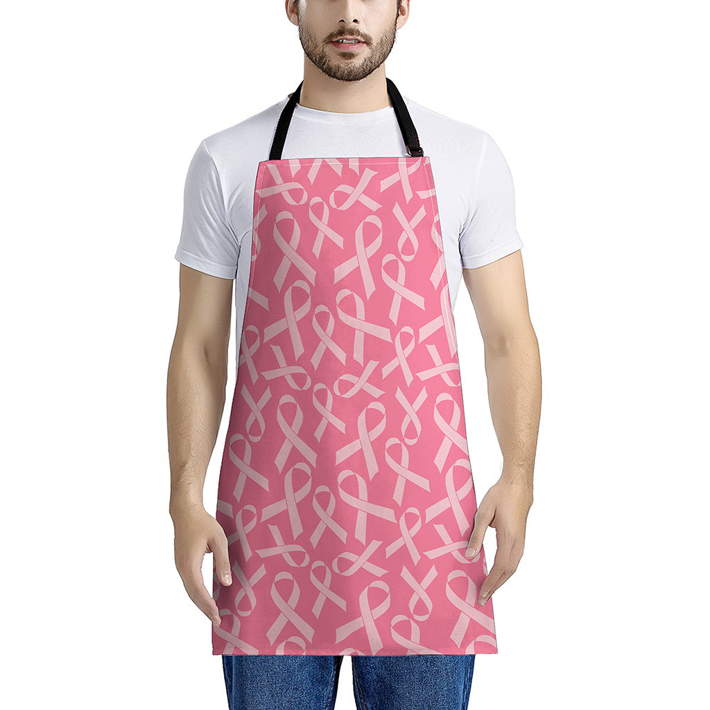 Pink Ribbon Breast Cancer Pattern Print Apron