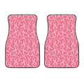 Pink Ribbon Breast Cancer Pattern Print Front Car Floor Mats