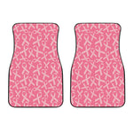 Pink Ribbon Breast Cancer Pattern Print Front Car Floor Mats